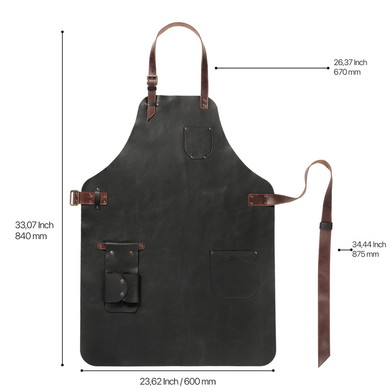 Otto Angelino Top Grain Leather Apron Woodworking, Cooking, Chef, Barista, Christmas Workshop with Tool Pockets