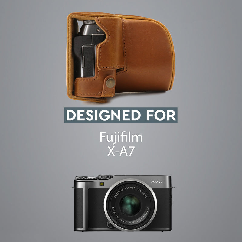 MegaGear Fujifilm X-A7 Ever Ready Leather Camera Case