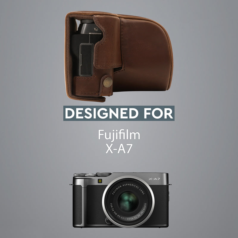 MegaGear Fujifilm X-A7 Ever Ready Leather Camera Case