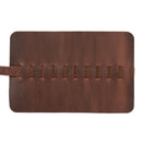 Londo Top Grain Leather Pen and Pencil Roll Case