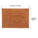 Otto Angelino Top Grain Leather Ultra Slim Minimalist Cardholder