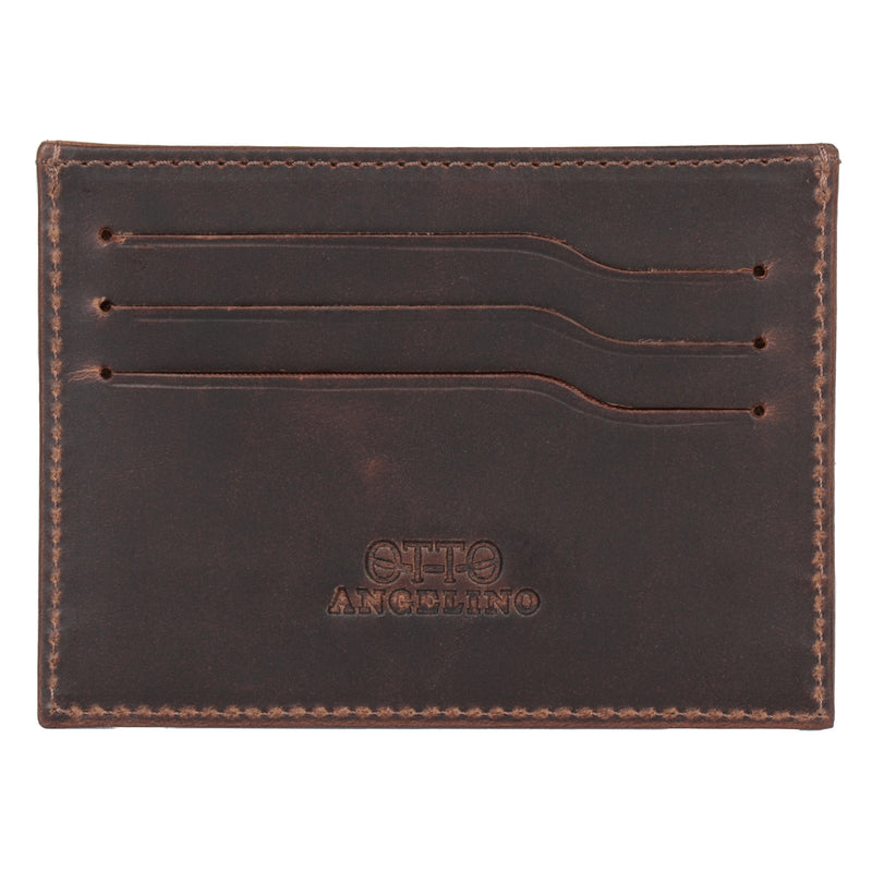 Otto Angelino Top Grain Leather Ultra Slim Minimalist Cardholder