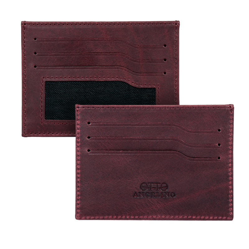 Otto Angelino Top Grain Leather Ultra Slim Minimalist Cardholder