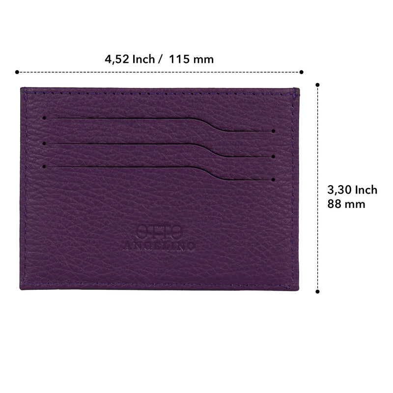 Otto Angelino Top Grain Leather Ultra Slim Minimalist Cardholder