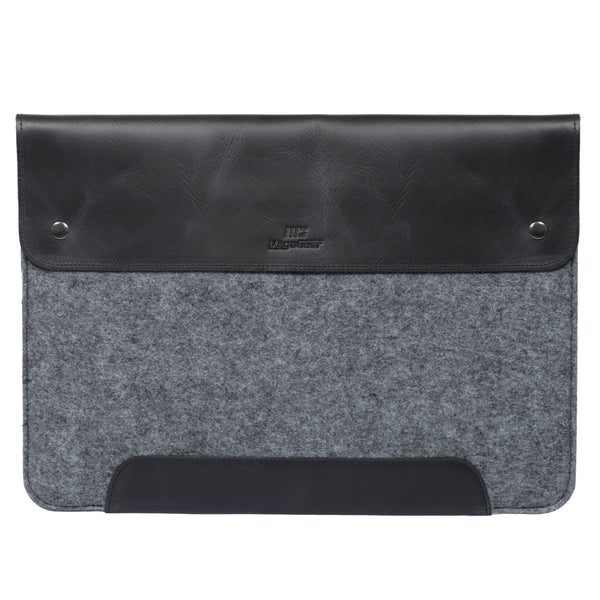 MegaGear Fine Leather and Fleece Sleeve Bag for MacBook Pro, MacBook Air and iPad Case