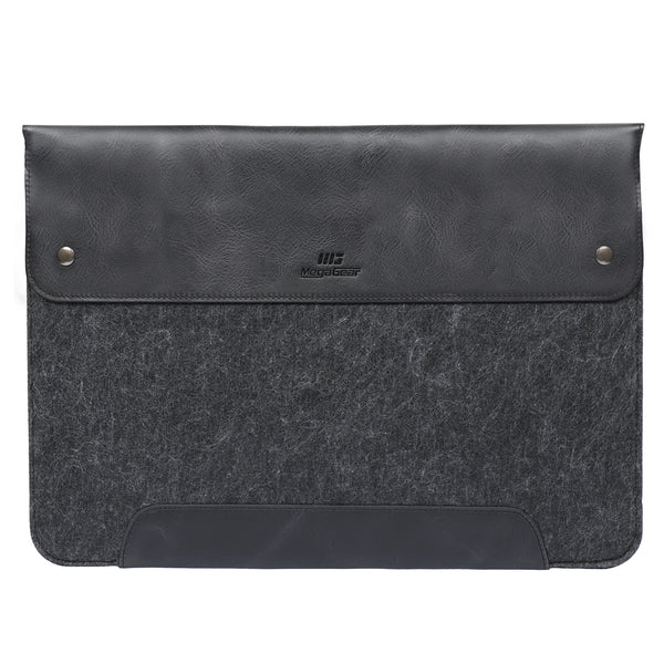 MegaGear Fine Leather and Fleece Sleeve Bag for MacBook Pro, MacBook Air and iPad Case