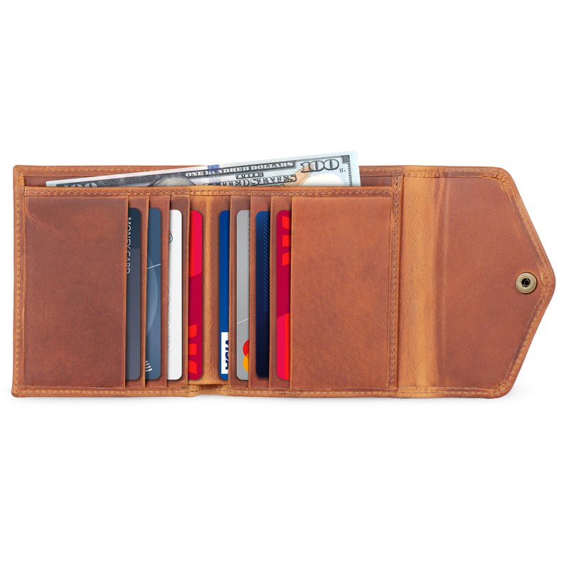 Otto Angelino Top Grain Leather Envelope Style Wallet