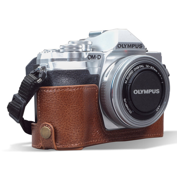 MegaGear Olympus OM-D E-M10 Mark IV Ever Ready Genuine Leather Camera Half Case