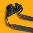 MegaGear Canvas & Genuine Leather Adjustable Shoulder or Neck Strap