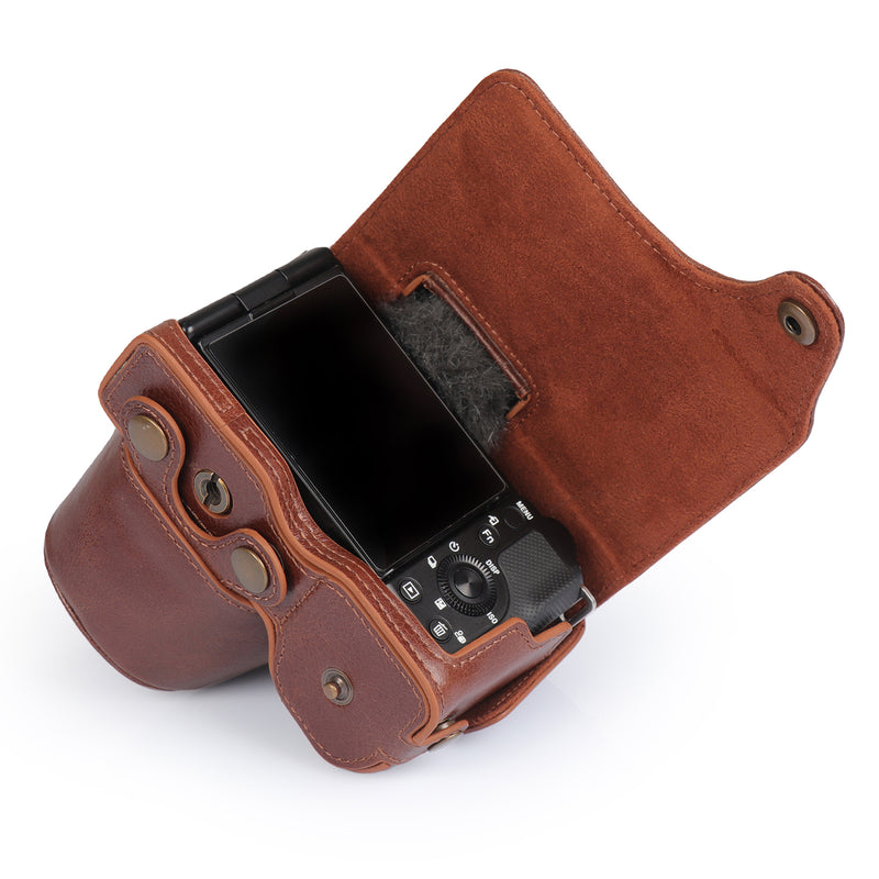 MegaGear Sony ZV-E10 Ever Ready Genuine Leather Camera Case