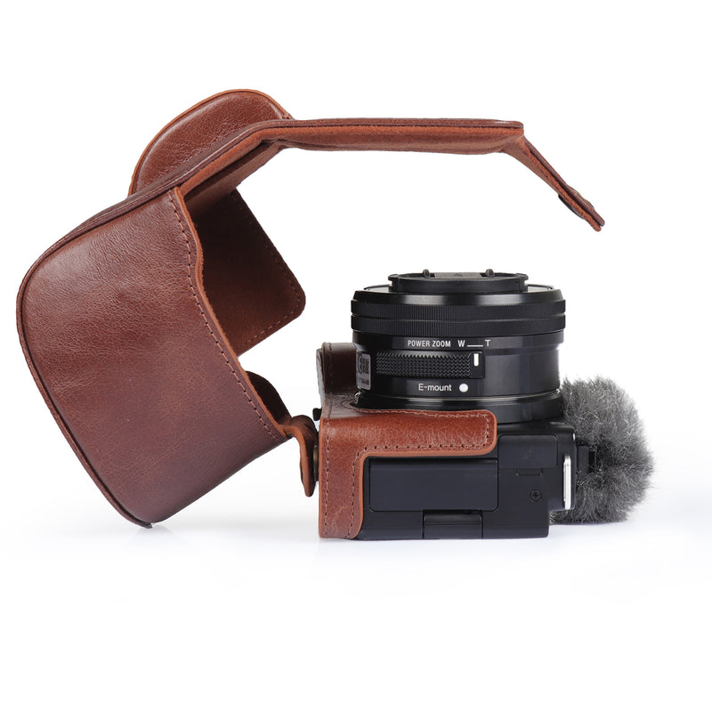 MegaGear Sony ZV-E10 Ever Ready Genuine Leather Camera Case