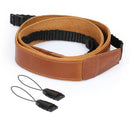 MegaGear SLR, DSLR Leather Shoulder or Neck Strap for Canon, Nikon, Samsung, Olympus, Sony, Fujifilm, Panasonic Cameras