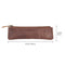 Londo Top Grain Leather Pen Case with Zipper Closure, Pencil Pouch Stationery Bag