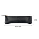 Londo Top Grain Leather Pen Case with Zipper Closure, Pencil Pouch Stationery Bag