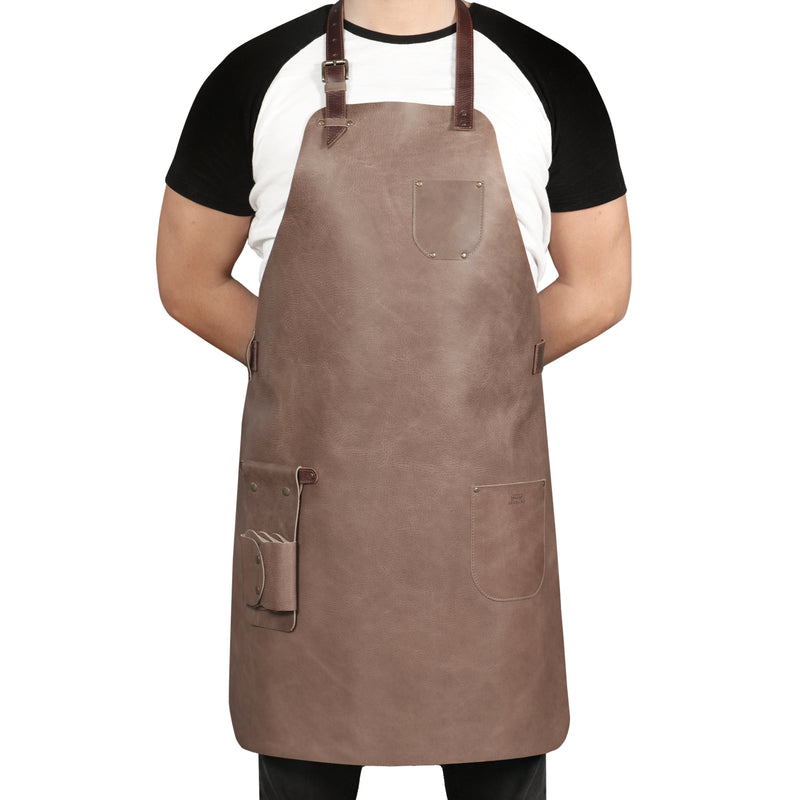 Otto Angelino Top Grain Leather Apron Woodworking, Cooking, Chef, Barista, Christmas Workshop with Tool Pockets