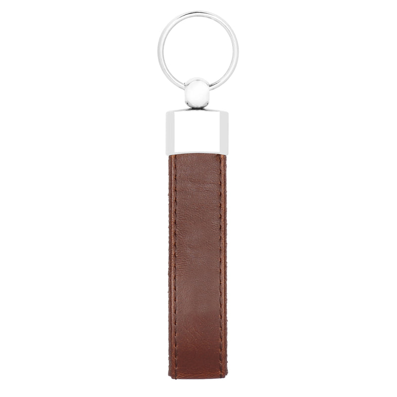 Leather Personalized Keychains - Custom Leather Key Chains, Engraved Elegant Keyrings with Sturdy Rings for Keys