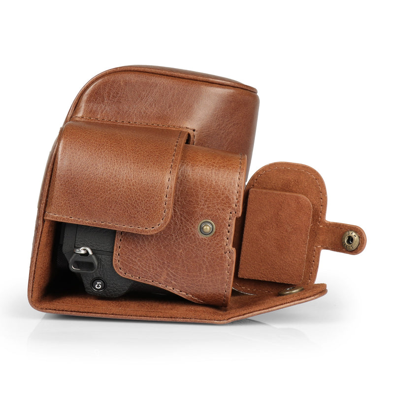 MegaGear Sony Alpha A6700 (16-50mm) Stylish and Protective Top Grain Leather Camera Case