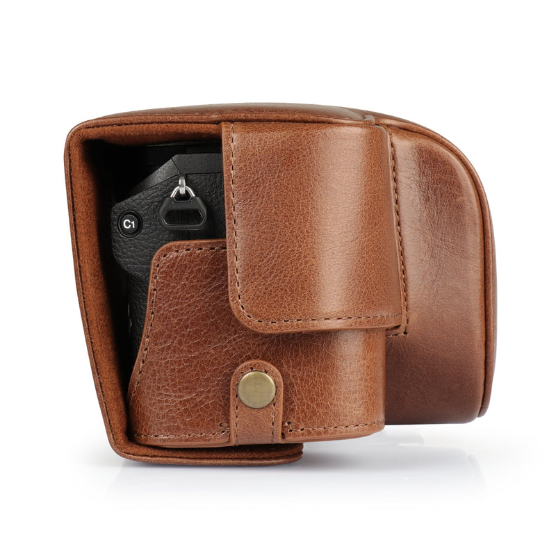 MegaGear Sony Alpha A6700 (16-50mm) Stylish and Protective Top Grain Leather Camera Case