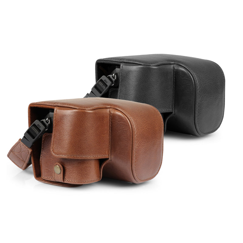 MegaGear Sony Alpha A6700 (16-50mm) Stylish and Protective Top Grain Leather Camera Case