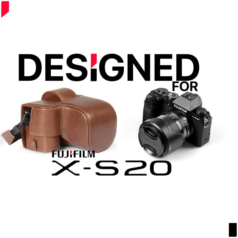 MegaGear Fujifilm X-S20 (18-55mm) Ever Ready Genuine Leather Camera Case