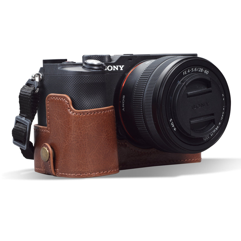 MegaGear Sony Alpha A7C Ever Ready Genuine Leather Camera Half Case