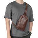 Londo Top Grain Leather Crossbody Bag with Adjustable Shoulder Strap, Leather Sling Bag, Unisex, Leather Utility Bag