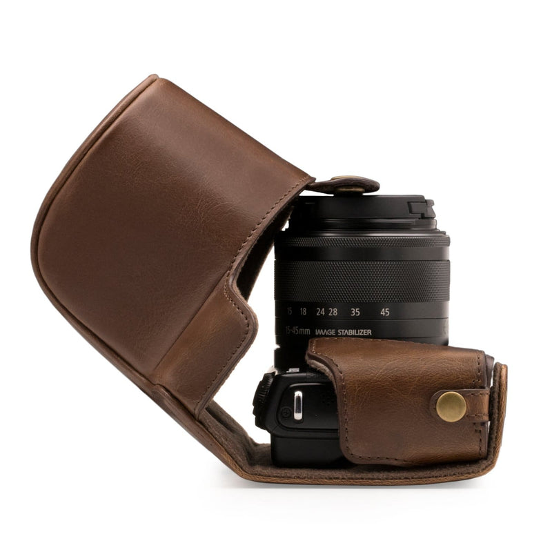 MegaGear Canon EOS M100 (15-45mm) Ever Ready Leather Camera Case and Strap