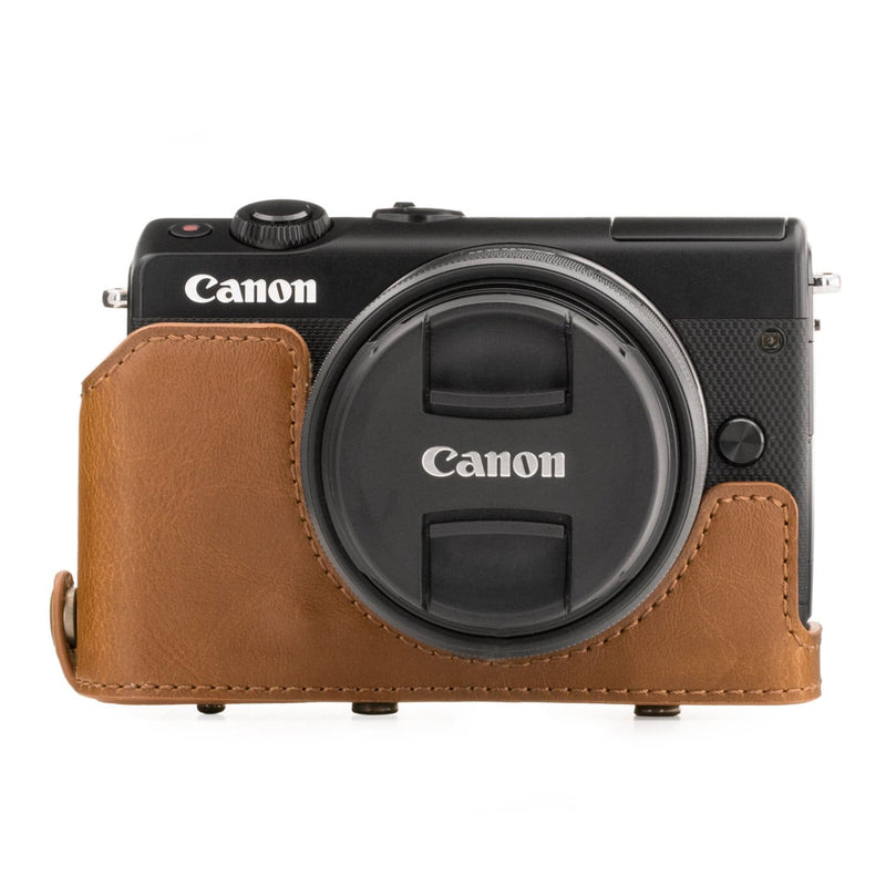 MegaGear Canon EOS M100 (15-45mm) Ever Ready Leather Camera Case and Strap