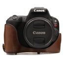 MegaGear Canon EOS Rebel SL3, 250D, Kiss X10, 200D (18-55mm), Rebel SL2, Kiss X9 (18-55mm) Ever Ready Leather Camera Case and Strap