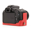 MegaGear Canon EOS Rebel SL3, EOS 250D, EOS Kiss X10, EOS Rebel SL2, Kiss X9, EOS 200D Ever Ready Leather Camera Half Case and Strap