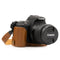 MegaGear Canon EOS Rebel SL3, EOS 250D, EOS Kiss X10, EOS Rebel SL2, Kiss X9, EOS 200D Ever Ready Leather Camera Half Case and Strap