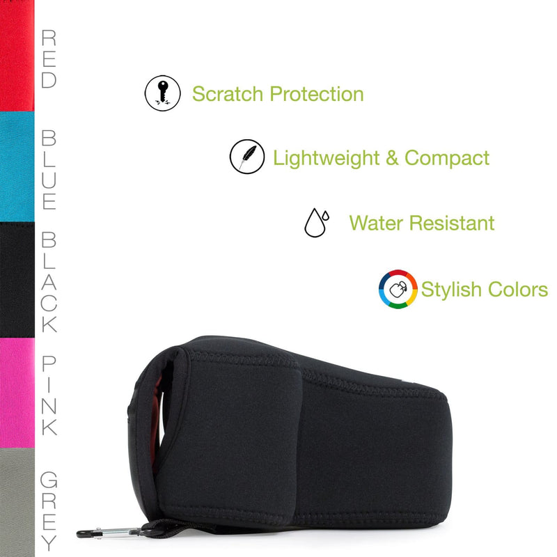 MegaGear Canon EOS Rebel SL3, 250D, Kiss X10, Rebel SL2, Kiss X9, Rebel T7i, Kiss X9i, 77D, 9000D, 200D, 800D (18-55mm) Neoprene Camera Case