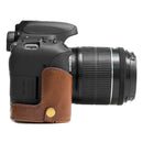 MegaGear Canon EOS Rebel T6s, 8000D, EOS 760D (18-55 mm) Ever Ready Leather Camera Case and Strap