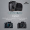 MegaGear Canon EOS Rebel T7i, Kiss X9i, 77D, 9000D, EOS 800D (18-55mm) Ever Ready Top Grain Leather Camera Case and Strap