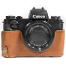 MegaGear Canon PowerShot G5 X Ever Ready Leather Camera Case and Strap, with Battery Access