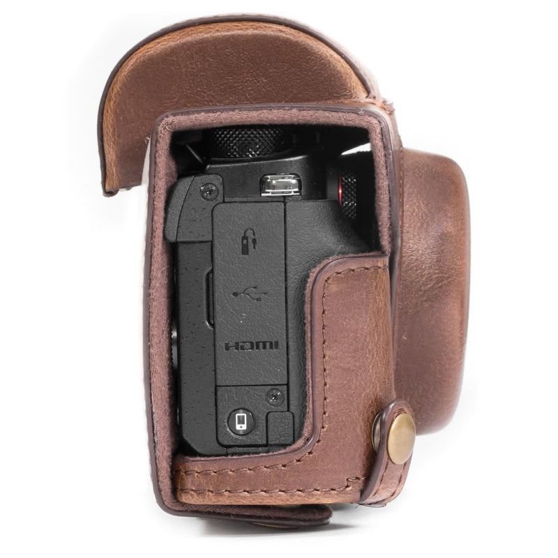 MegaGear Canon PowerShot G5 X Ever Ready Leather Camera Case and Strap, with Battery Access