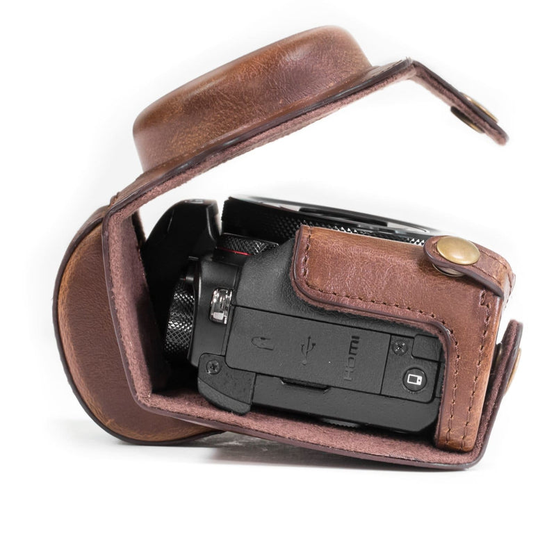 MegaGear Canon PowerShot G5 X Ever Ready Leather Camera Case and Strap, with Battery Access