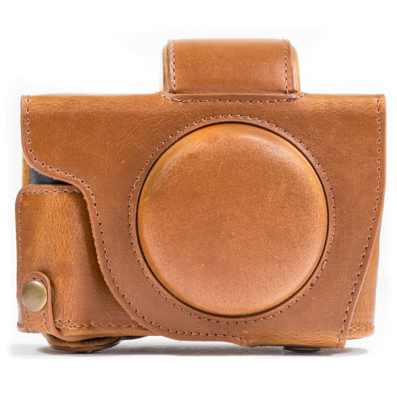 MegaGear Canon PowerShot G5 X Ever Ready Leather Camera Case and Strap, with Battery Access