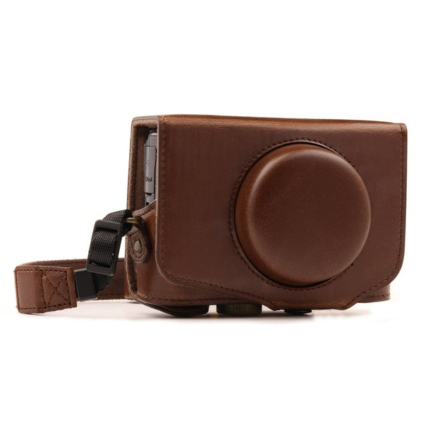 MegaGear Canon PowerShot SX740 HS, SX730 HS Ever Ready Leather Camera Case with Strap