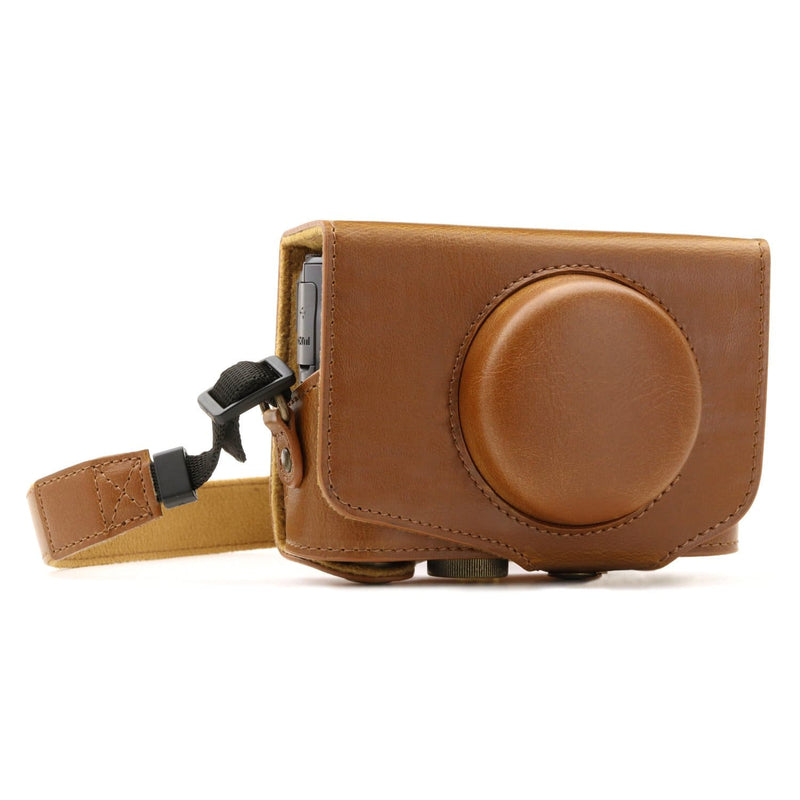 MegaGear Canon PowerShot SX740 HS, SX730 HS Ever Ready Leather Camera Case with Strap