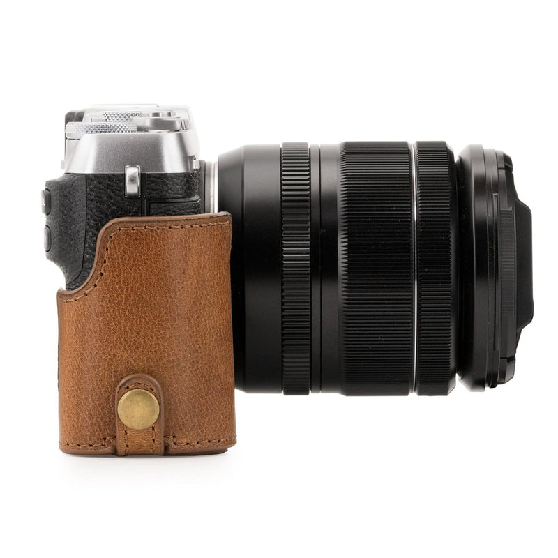 MegaGear Fujifilm X-E3 Ever Ready Top Grain Leather Camera Half Case and Strap