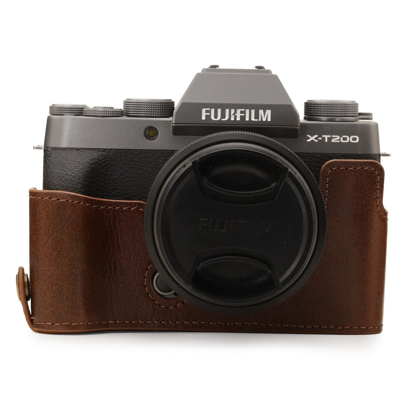 MegaGear Fujifilm X-T200 Ever Ready Top Grain Leather Camera Half Case