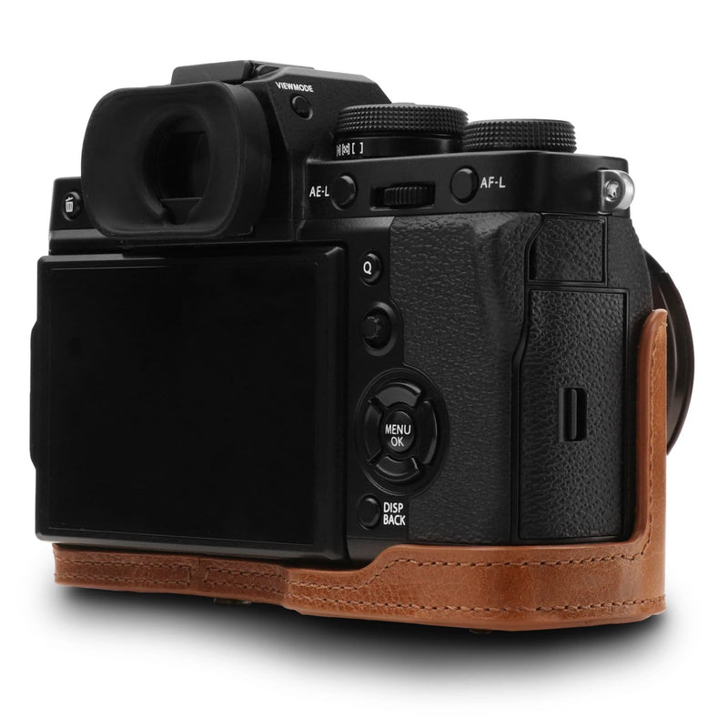 MegaGear Fujifilm X-T3 (XF23mm, XF56mm & 18-55mm Lenses) Ever Ready Top Grain Leather Camera Case and Strap