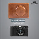 MegaGear Fujifilm X100F Ever Ready Top Grain Leather Camera Case and Strap