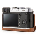 MegaGear Fujifilm X100F Ever Ready Top Grain Leather Camera Half Case and Strap