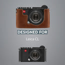 MegaGear Leica CL Ever Ready Top Grain Leather Camera Half Case and Strap