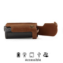 MegaGear Leica TL2, TL Ever Ready Top Grain Leather Camera Half Case