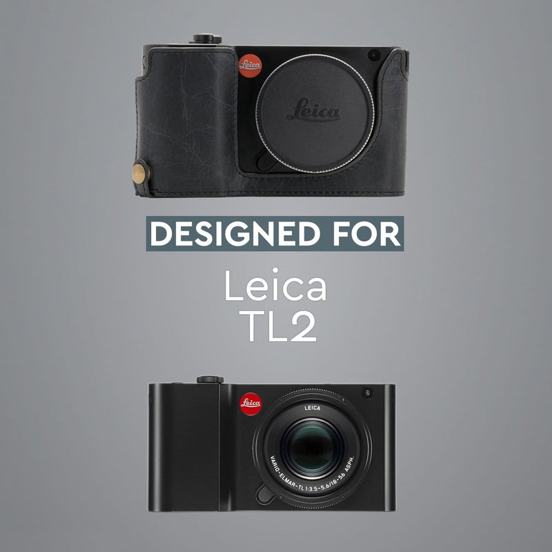 MegaGear Leica TL2, TL Ever Ready Top Grain Leather Camera Half Case