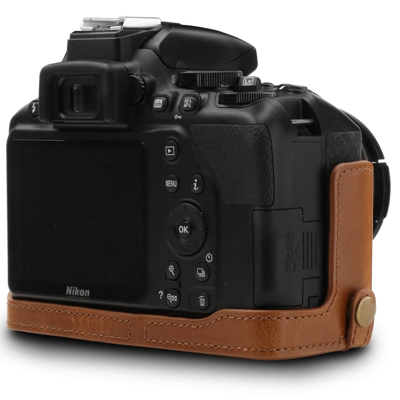 MegaGear Nikon D3500 Ever Ready Leather Camera Case and Strap MegaGear Store