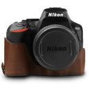 MegaGear Nikon D3500 Ever Ready Leather Camera Case and Strap